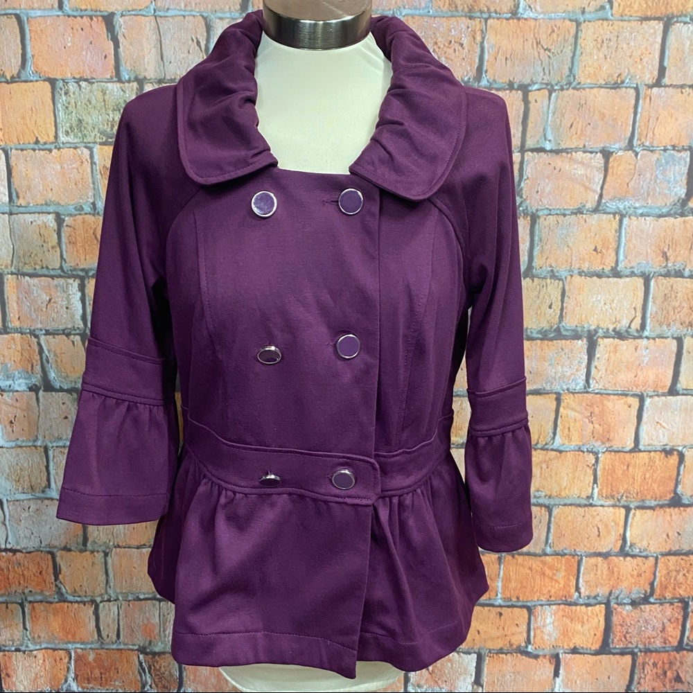Bag Age Plum Gathered Blazer